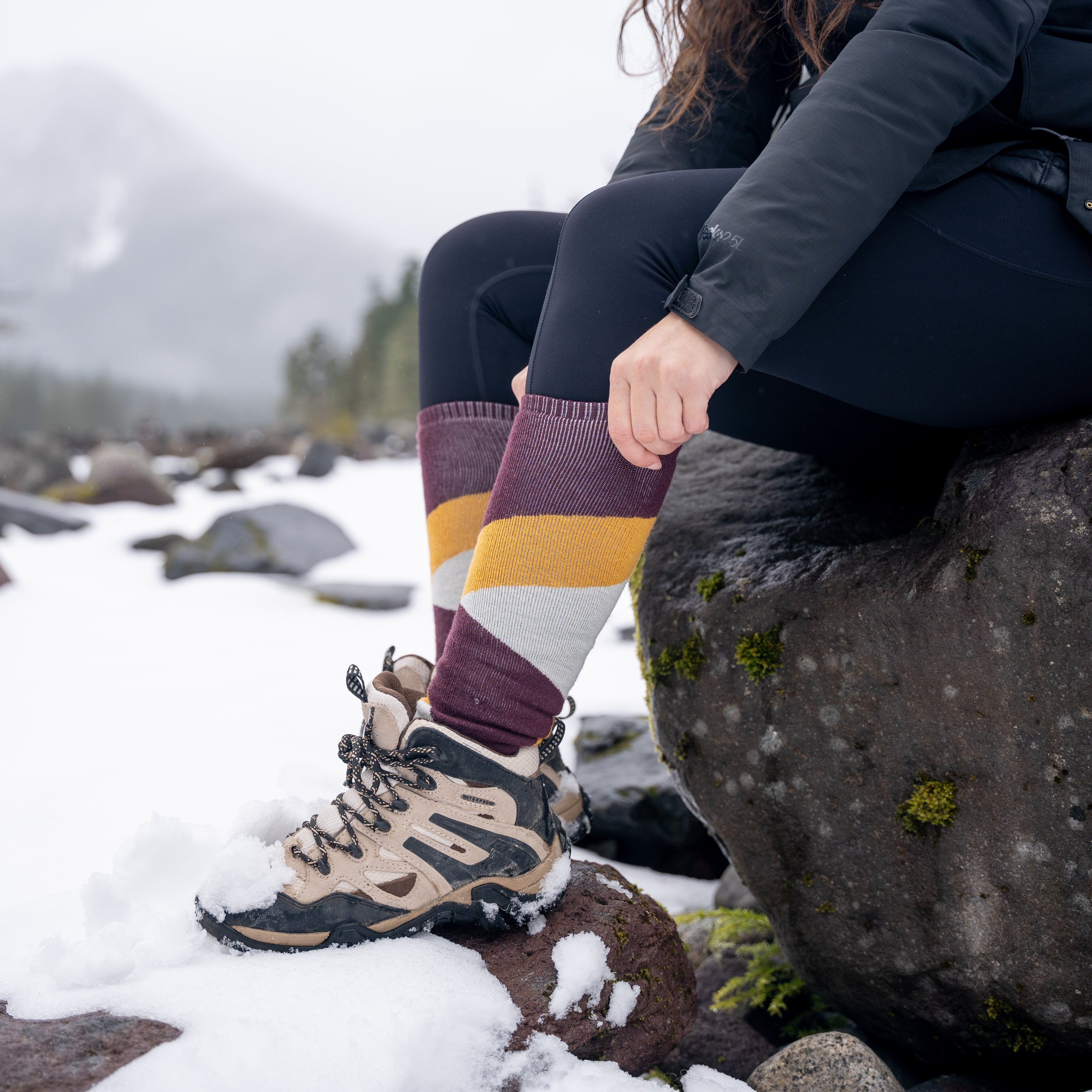 Loveland Heavyweight Merino Wool Ski & Snowboard Socks  (Over the Calf, 1 Pair)