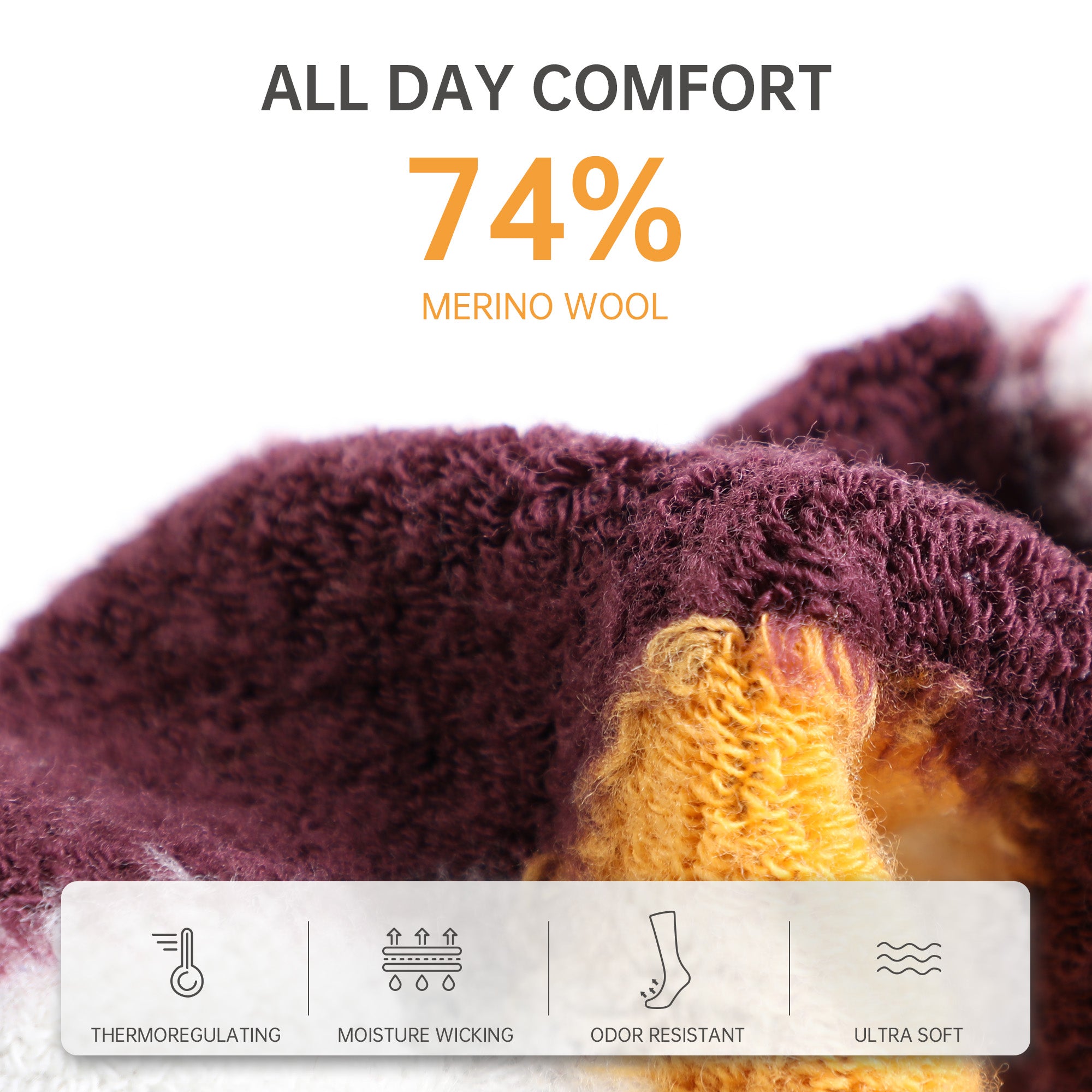 Loveland Kids Heavyweight Merino Wool Ski & Snowboard Socks (Over the Calf, 1 Pair)