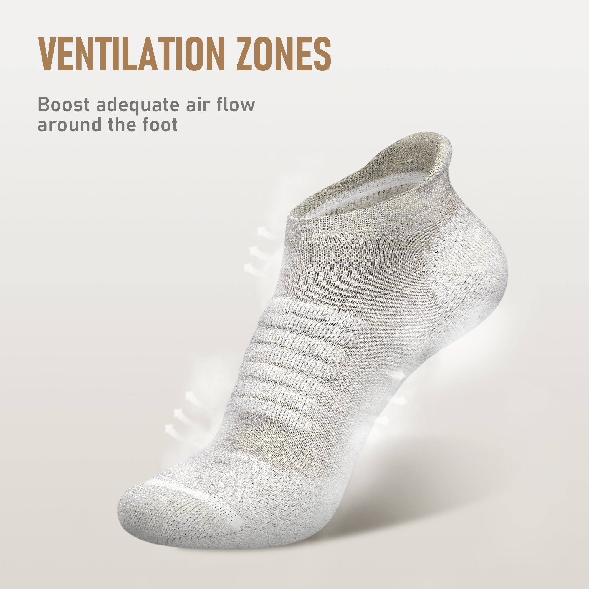 Charleston Midweight Merino Wool Running Socks (Low-Cut, 2-Pair)