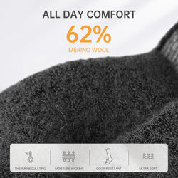 Ironman Merino Wool Boot Socks with Cushioned Toe Box (1 Pair)