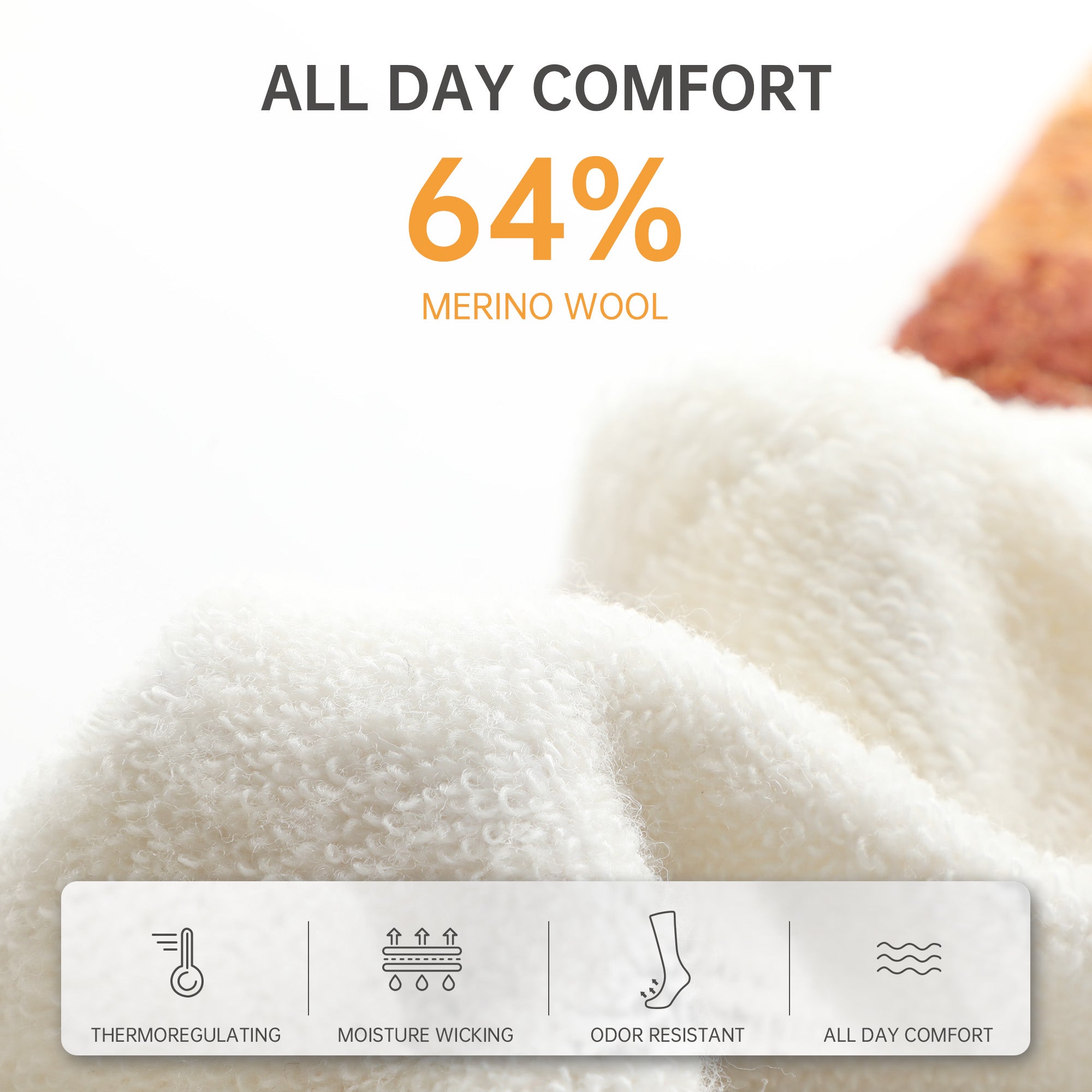 Skyland Lightweight Merino Wool Ski & Snowboard Socks (Over the Calf, 1 Pair)