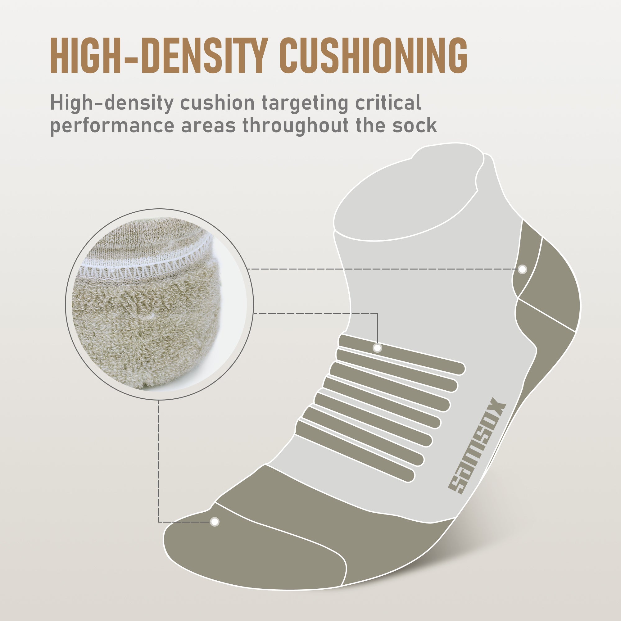 Charleston Midweight Merino Wool Running Socks (Low-Cut, 2-Pair)