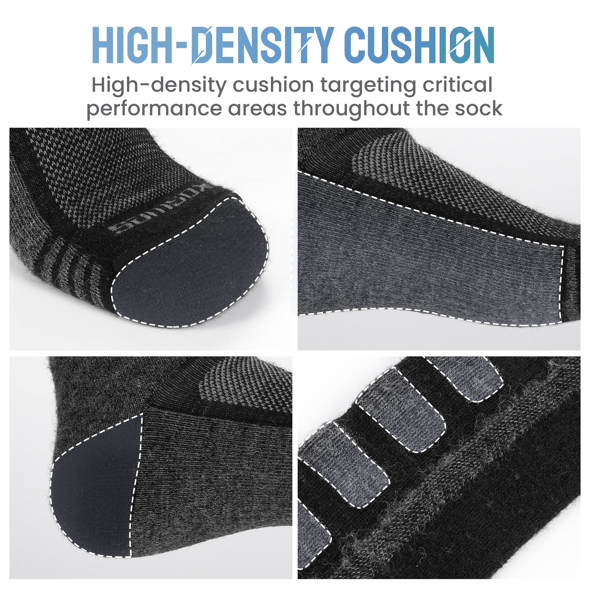 Ashland Midweight Merino Wool Ski & Snowboard Socks (Over the Calf, 1 Pair)