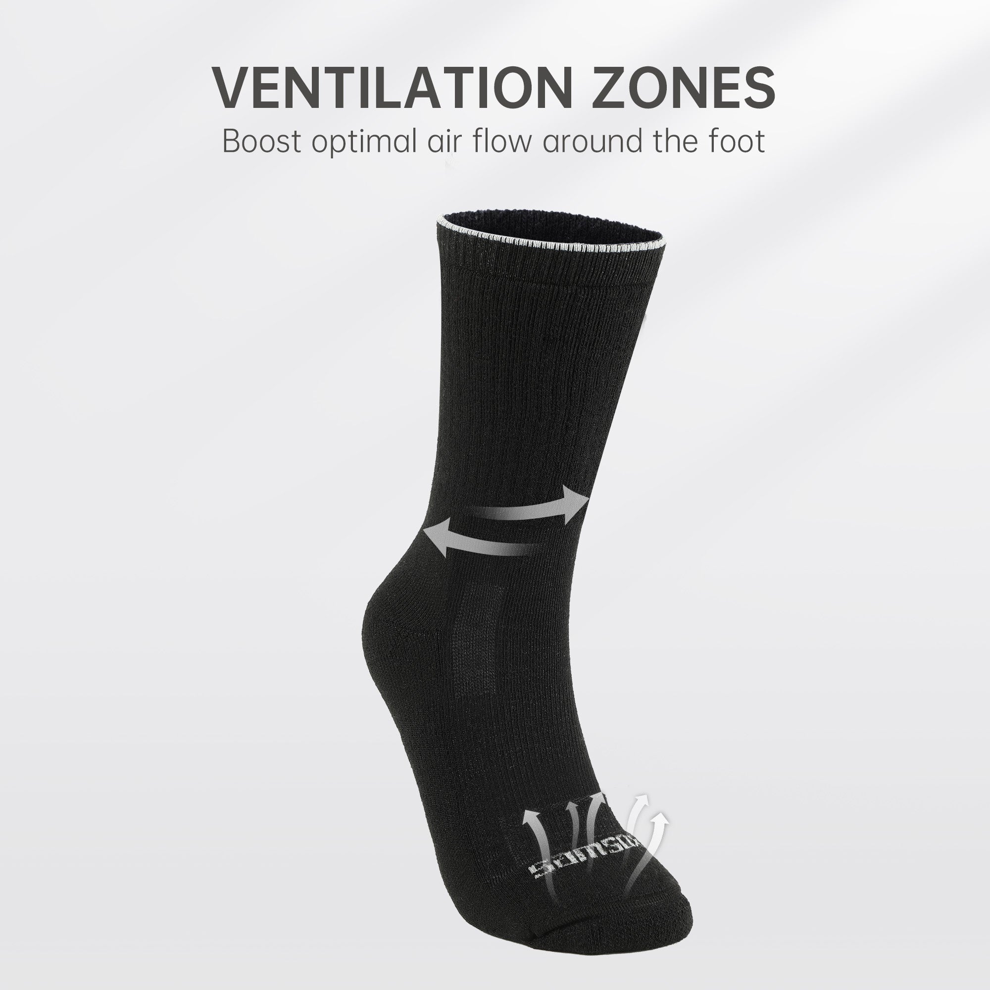 Ironman Heavyweight Merino Wool Boot Socks with Cushioned Toe Box (Extended Crew, 1 Pair)