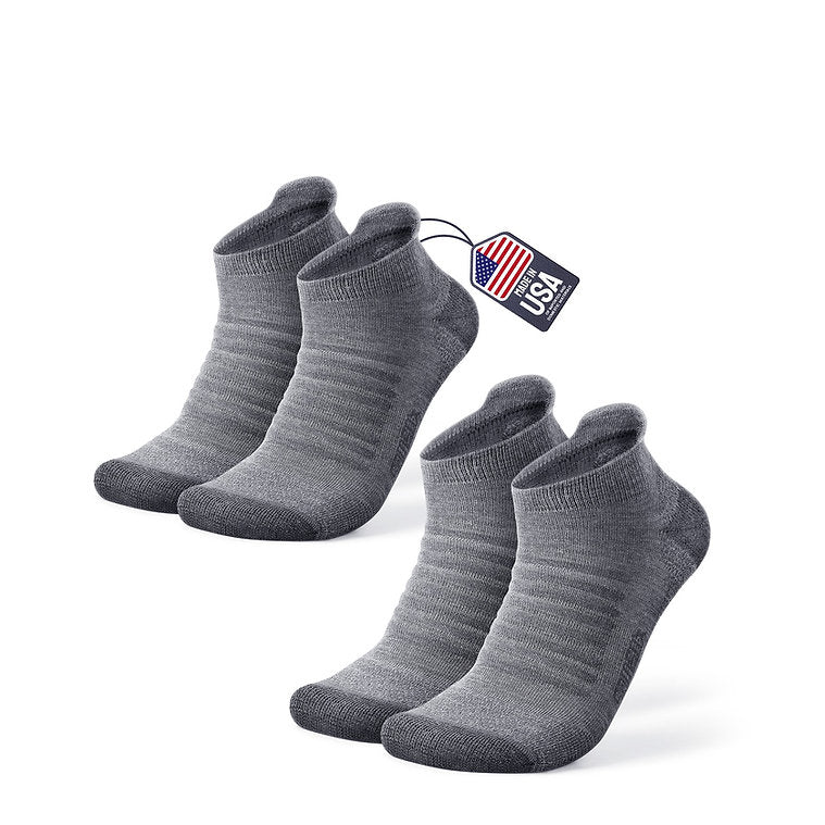 Charleston Midweight Merino Wool Running Socks (Low-Cut, 2-Pair)