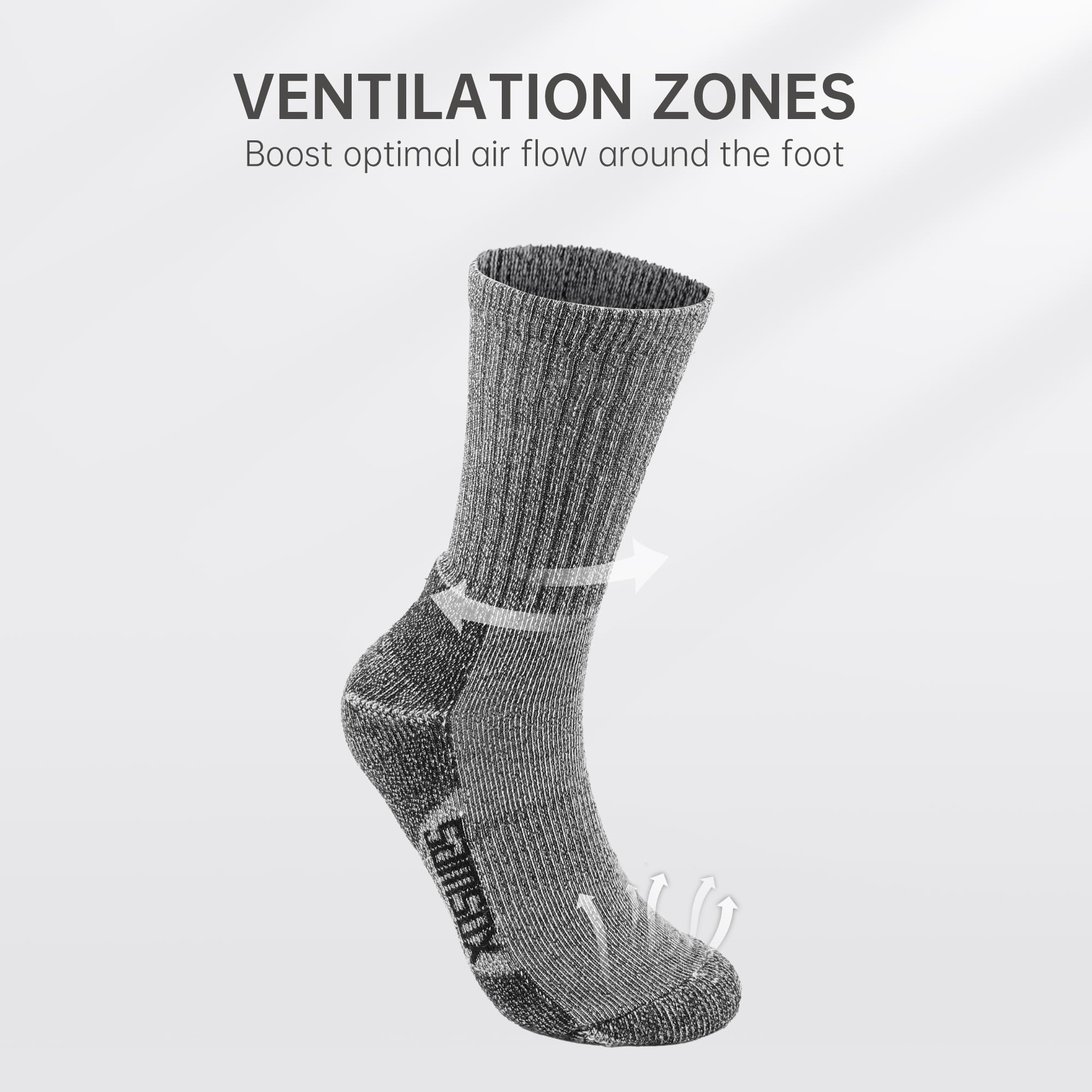 Bozeman Lite Midweight Merino Wool Expedition & Boot Socks (Extened Crew, 1 Pair)
