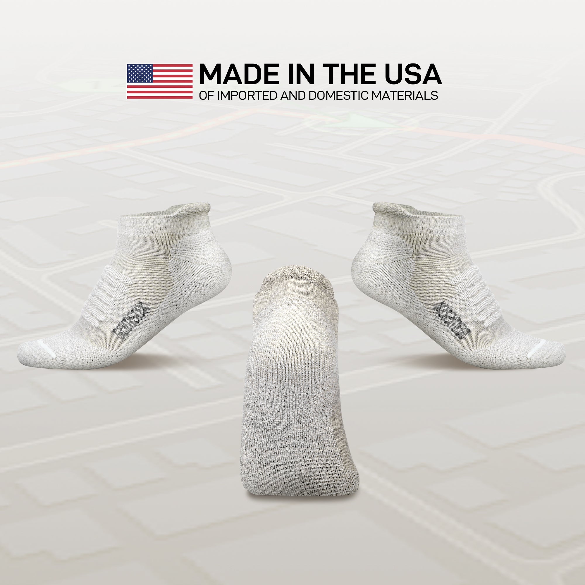 Charleston Midweight Merino Wool Running Socks (Low-Cut, 2-Pair)