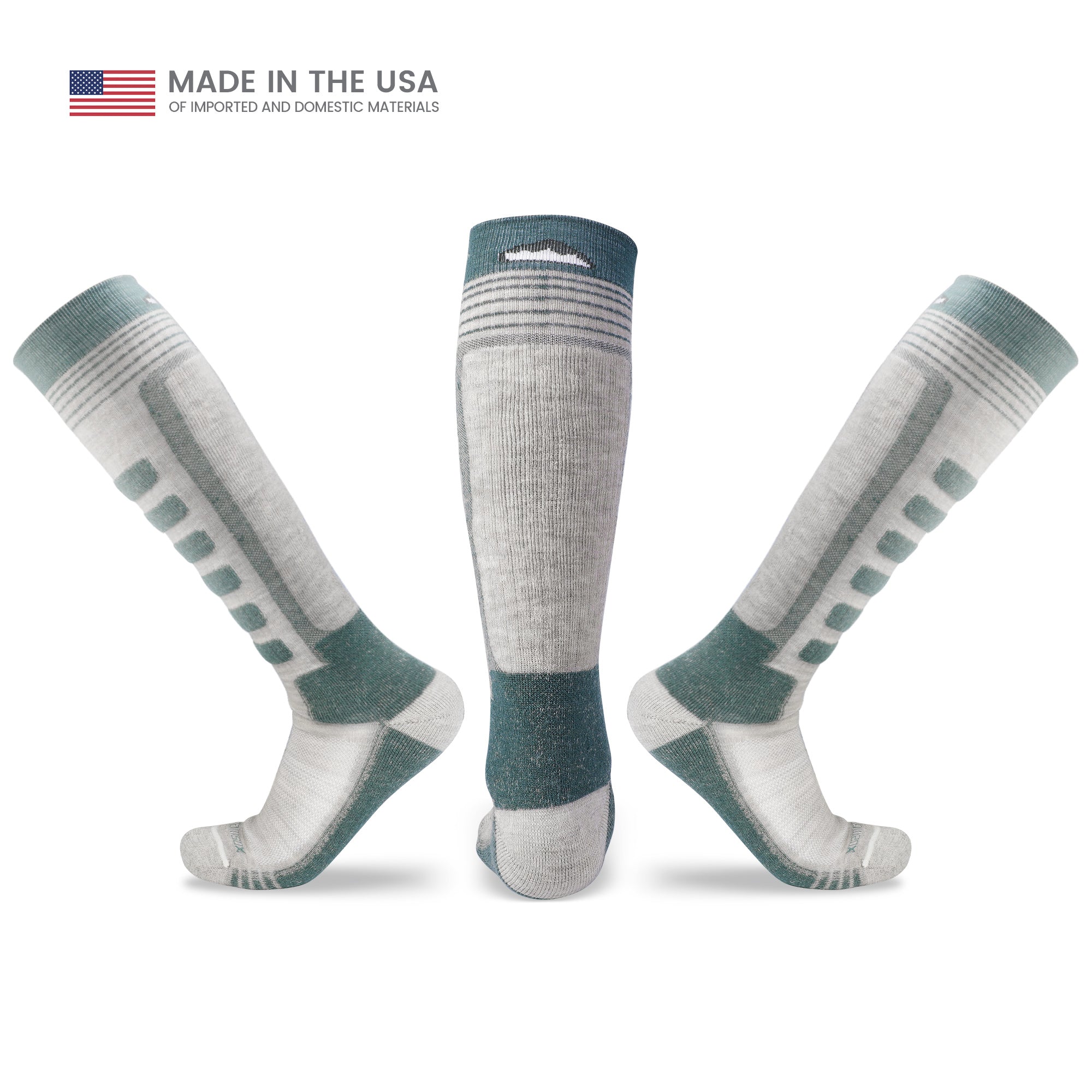 Ashland Midweight Merino Wool Ski & Snowboard Socks (Over the Calf, 1 Pair)