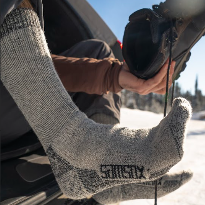 Bozeman Heavyweight Merino Wool Full Cushion Expedition & Boot Socks (Extended Crew, 1 Pair)