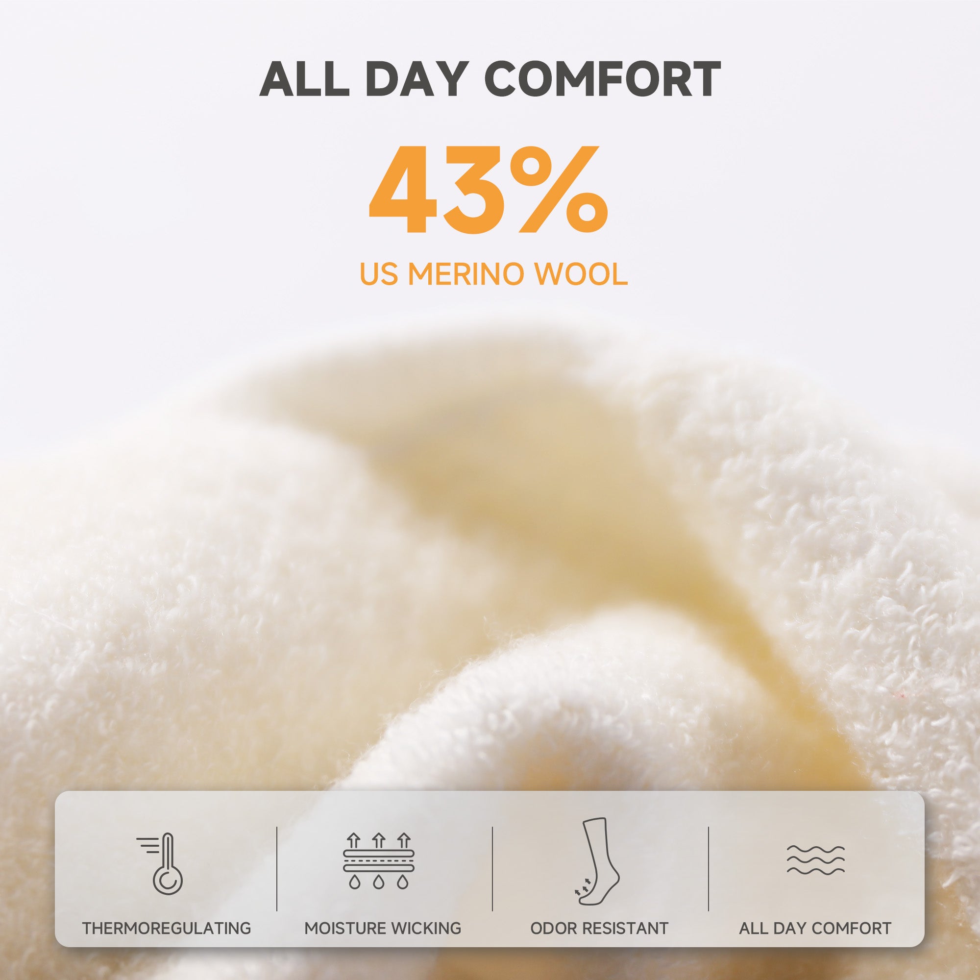 Beaverton Lightweight Merino Wool Cushioned Athletic Running Hiking Socks (Ankle Height, 2-Pair）