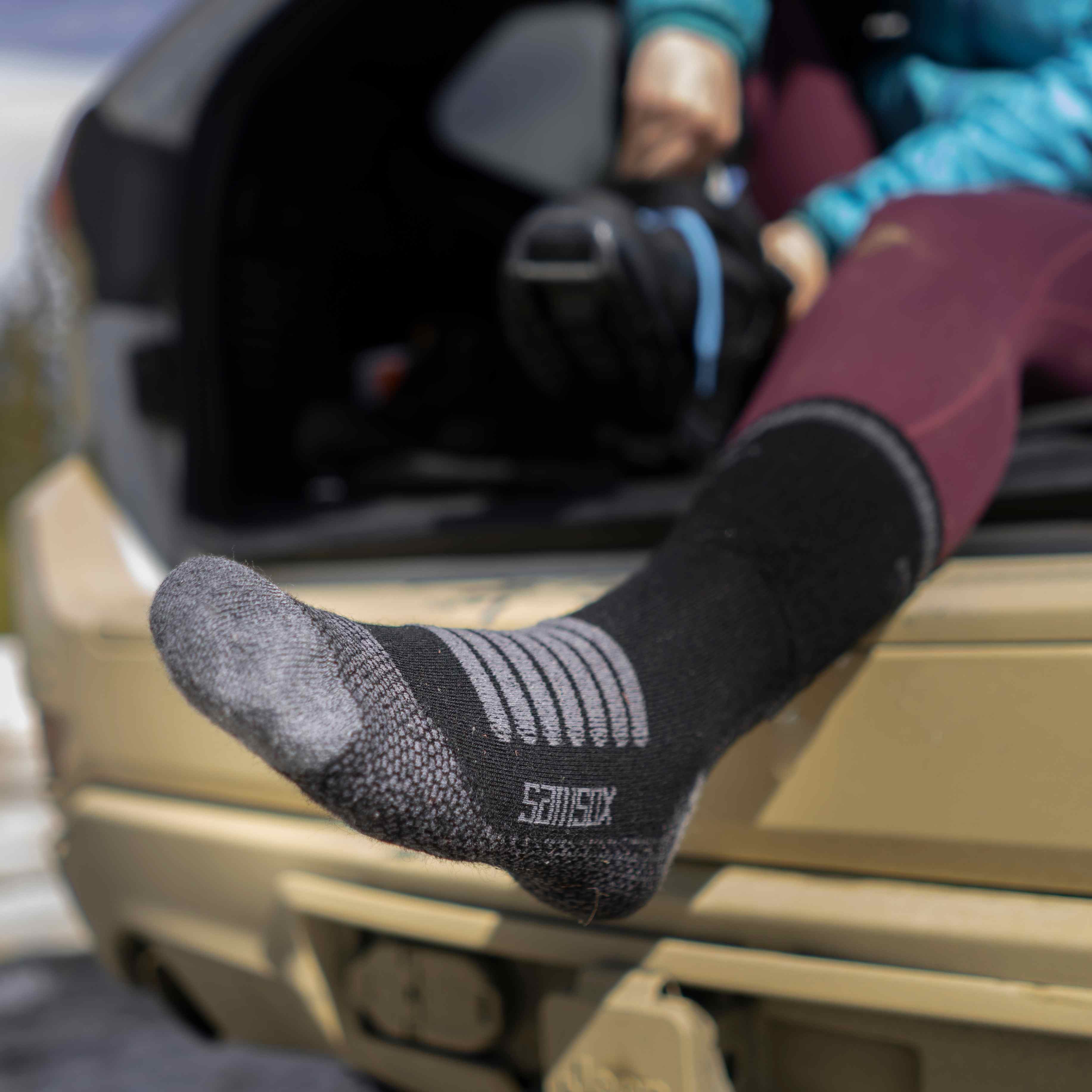 Charleston Midweight Merino Wool Hiking Socks ( 3/4 Crew, 1 Pair)