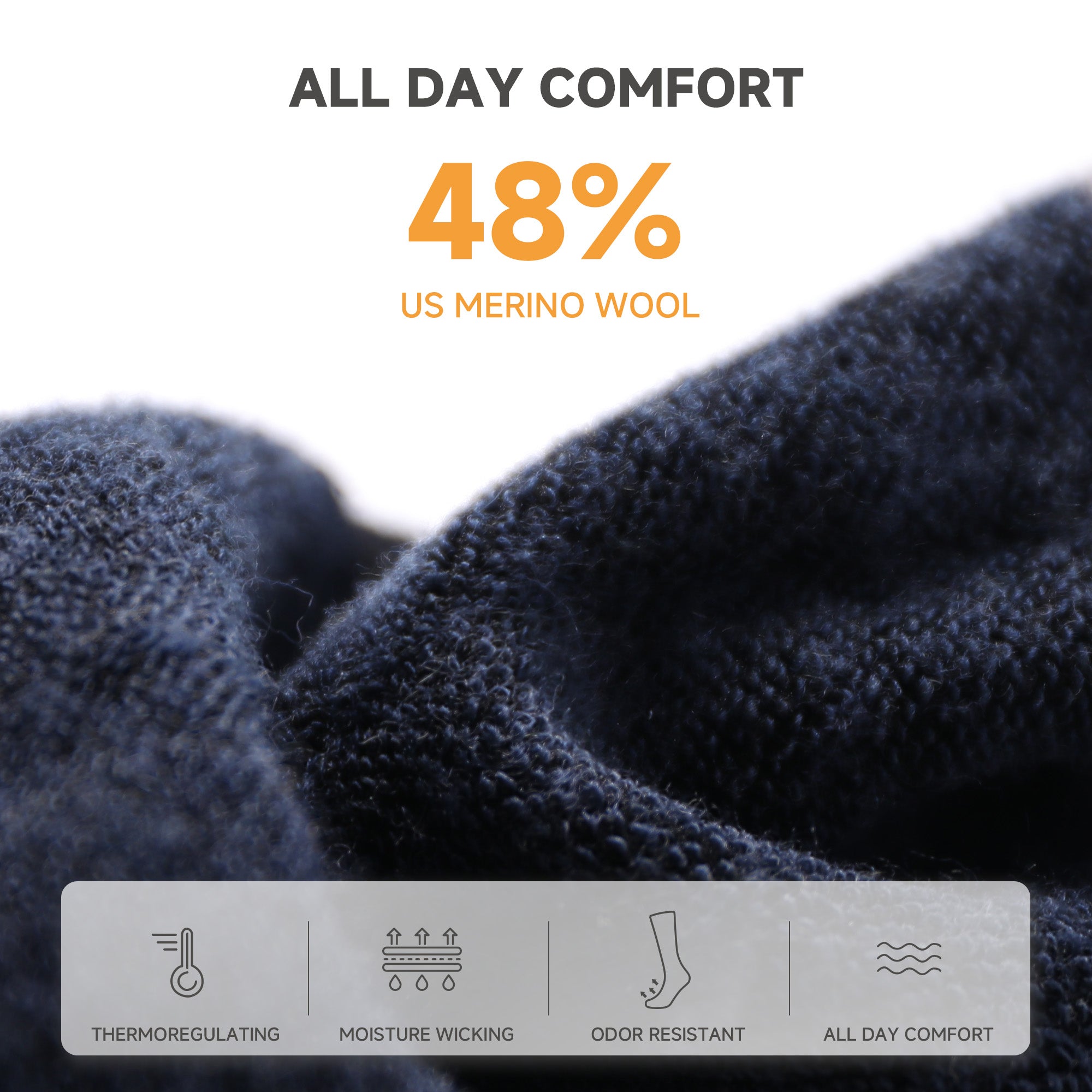 Nevada Lightweight Merino Wool Hiking Socks ( 3/4 Crew, 1 Pair)