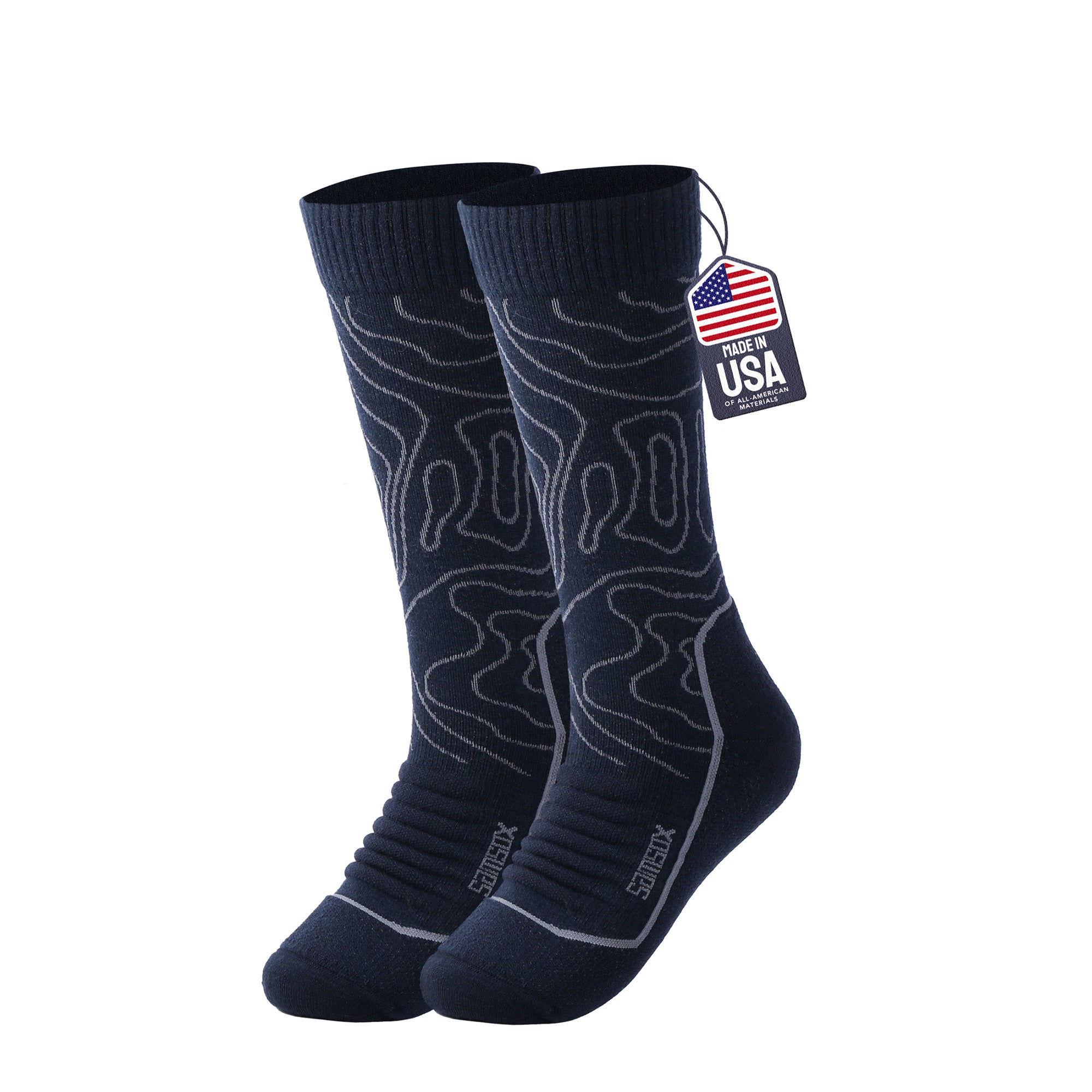 Sierra Lightweight Merino Wool Hiking Socks with Targeted Cushion (Crew, 1 Pair)