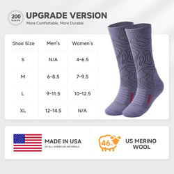 Sierra Crew Merino Wool Hiking Socks (1 Pair)