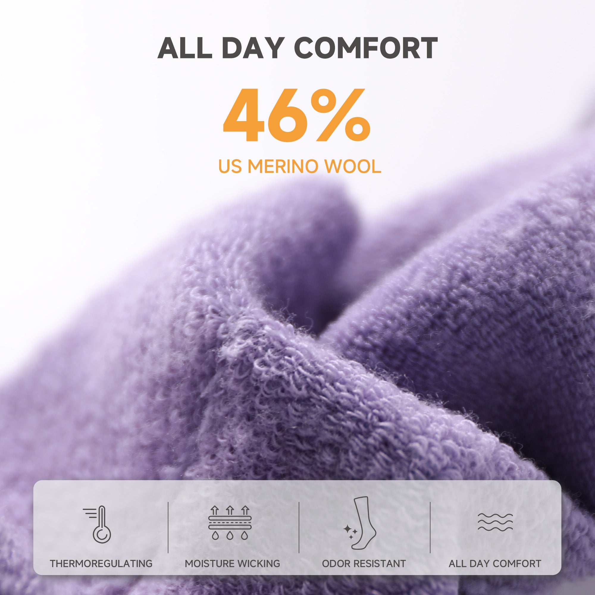 Sierra Lightweight Merino Wool Hiking Socks with Targeted Cushion (Crew, 1 Pair)