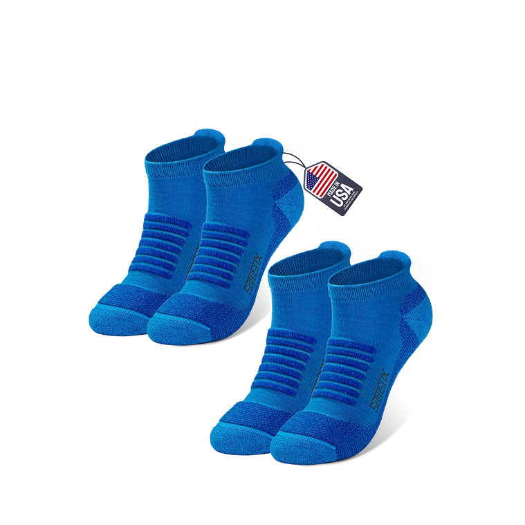 Charleston Midweight Merino Wool Running Socks (Low-Cut, 2-Pair)