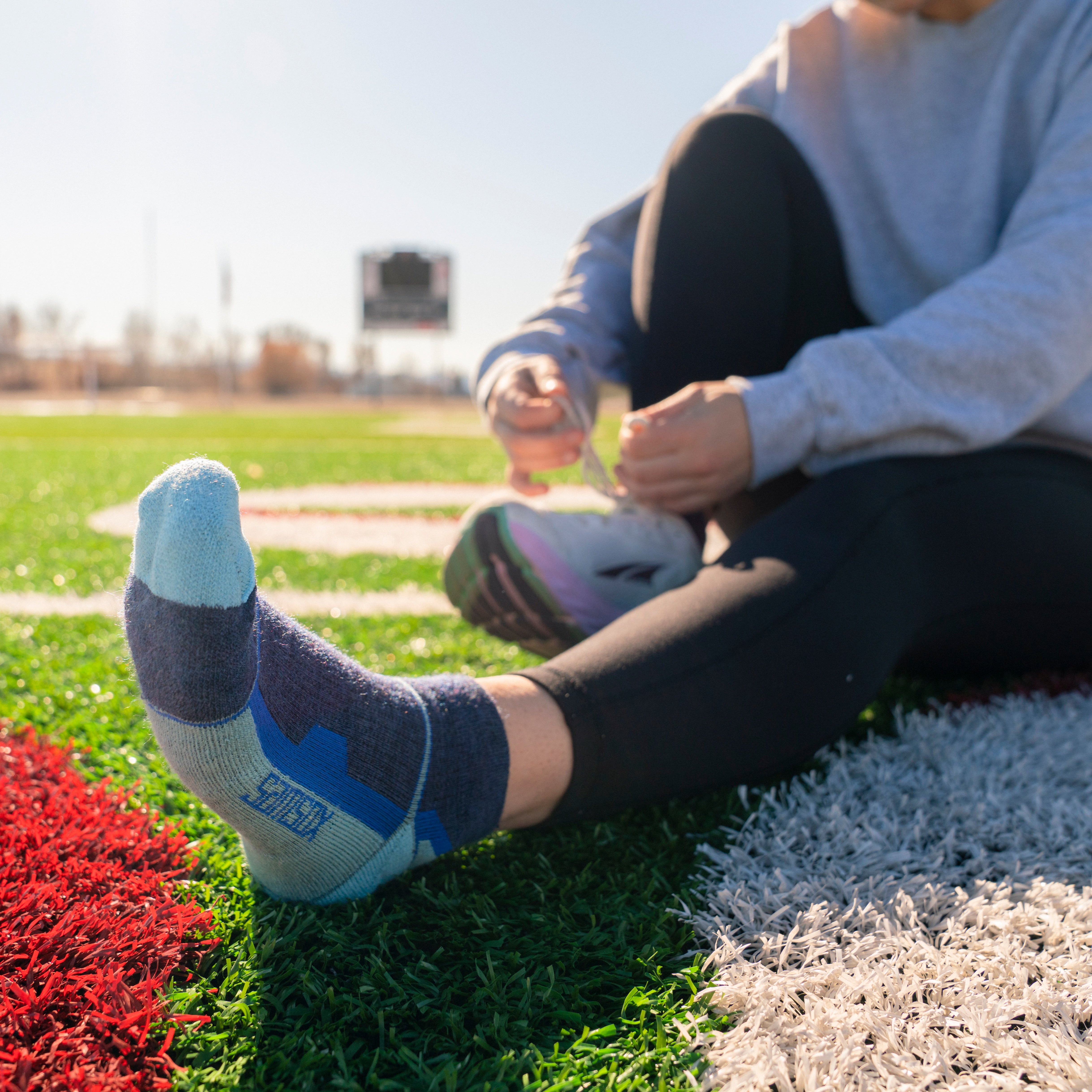 Moab Quarter Lightweight Merino Wool Targeted Cushion Running Socks (2-Pair)